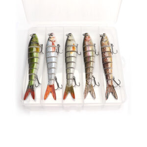 VOBLERE SWIMBAIT JOINTED 6 ELEMENTS STIUCA SOMN SALAU 14CM 23 GR MODEL 2 VOBLERE ARTICULATE SET 5BUC 14CM 23 GR STIUCA MODEL 2
