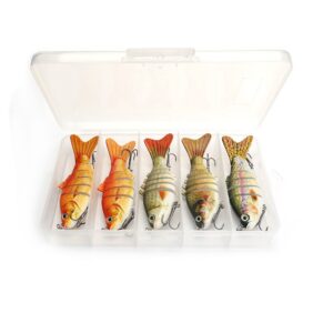 VOBLERE SWIMBAIT PENTRU STIUCA, 6 SEGMENTI, JOINTED, MODEL 4 VOBLERE ARTICULATE SET 5BUC MODEL 4