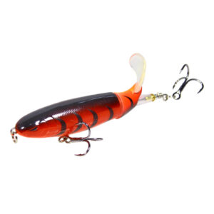 Set 5 voblere Whopper Plopper Romania suprafata cu coada rotativa pentru stiuca 10cm 13gr voblere stiuca floating