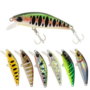 Set 5 voblere minnow sinking 6,5 g 55 mm, vobler pescuit salau, stiuca, pastrav, avat set voblere pastrav
