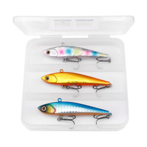 Set 3 voblere salau, scufundator, pentru pescuit la stiuca, somn, salau, 75mm 16g Set 3 voblere salau, scufundator 75mm 16g