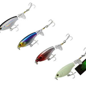 Set 4 voblere de suprafata cu coada rotativa 75mm/6g – FishingBox, momeala pescuit la suprafata, plutitoare, zgomot puternic