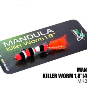 Mandula Killer Worm 3 elemente 45мм (#MK3S904) – Micro mandula pentru pescuit cu microjig мандула