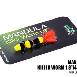 Mandula мандула Killer Worm 3 elemente 45мм (#MK3S909) – Micro mandula pentru pescuit cu microjig мандула mandula mk3s909