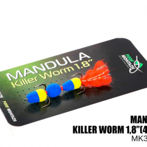 Mandula Killer Worm 3 elemente 45мм (#MK3S914) – Micro mandula pentru pescuit cu microjig мандула